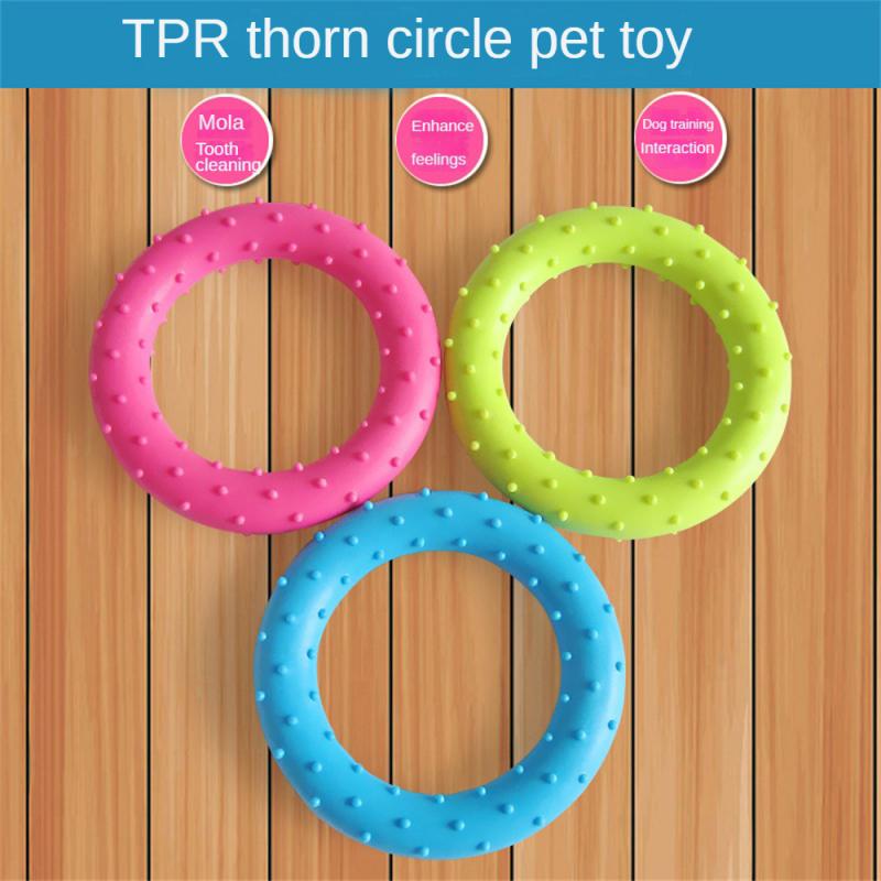 

Игрушки для домашних животных для маленьких собак TPR Thorn Circle Подходит для домашних животных, чтобы хватать, тренировать жевать и защищать зубы Безопасный и долговечный для собак Подарки