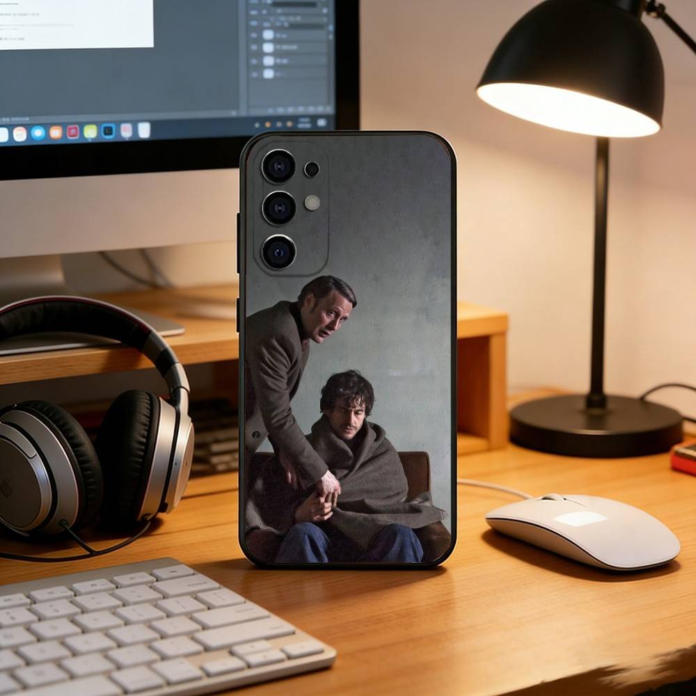 Hannibal and Will Graham Phone Case For Samsung S25,S24,S21,S22,S23,S30,Ultra,S20,Plus,Fe,Soft Silicone Black Cover