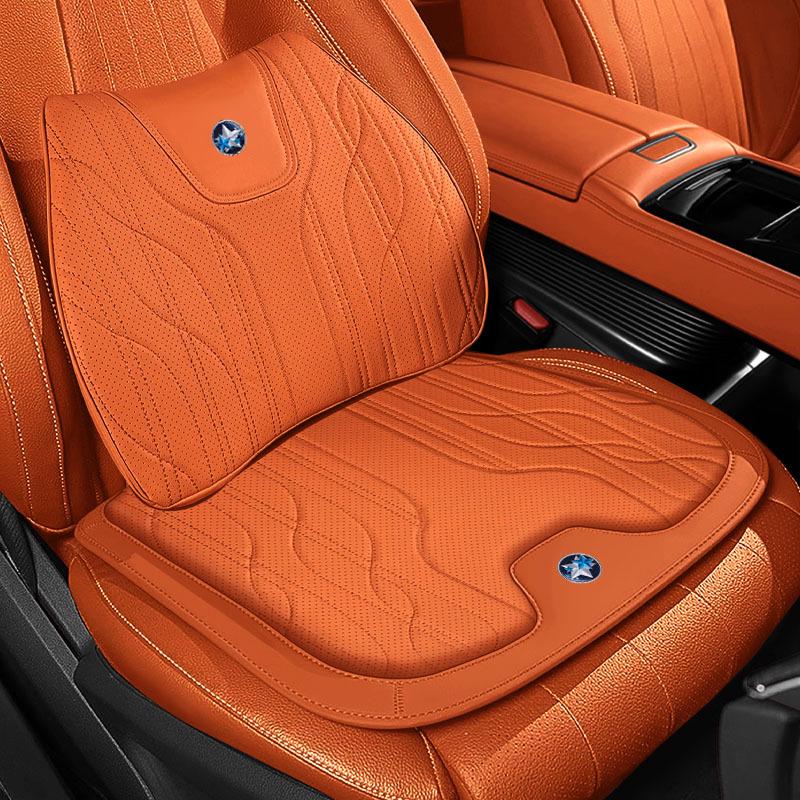 Venucia Car Neck and Lumbar Support Cushion - Memory Foam Comfort Headrest Pillow