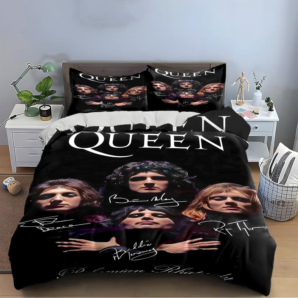 Queen Band Bohemian Rhapsody Bedding Set Bedding set (1 duvet cover, 2 pillowcases, duvet not included)