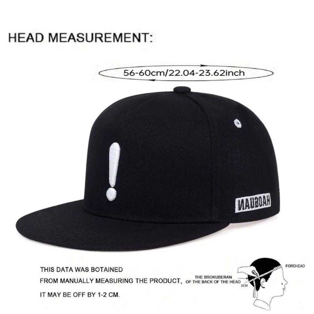 Flat Brim Embroidered Baseball Hat Street Style Hip Hop Hat Trendy Sunshade Hat  Unisex Street Wear