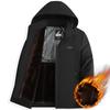 Men's Winter Warm Fleece Lined Business Jacket Outdoor Windproof Multi-Pocket Hooded Coat for Male Hooded Thicken Long Jackets Fashion Casual Parka