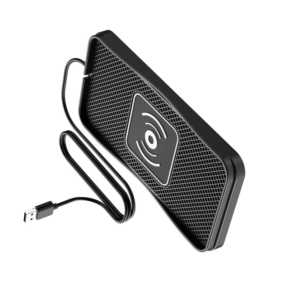 Car Charging Pad, 20W Fast Wireless Phone Charger Cell Phone Charging Mat Fit for Samsung Galaxy S25 S24 1m USB Cable