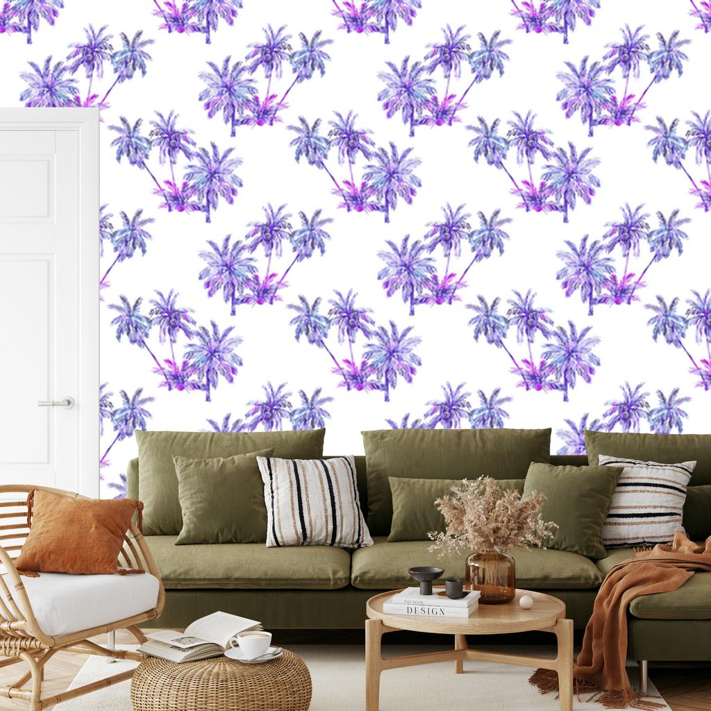 Colorful Palm Trees Forest Wallpaper for Living Room and Bedroom 50x1000