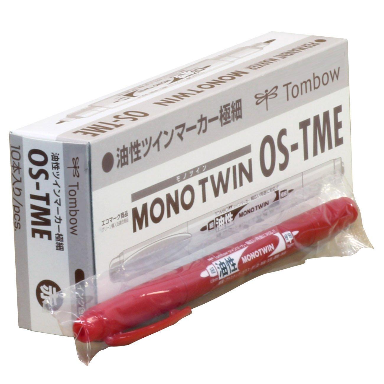 Tombow Mono Twin Extra Fine E Pencil, Red, 10-Pack (OS-TME25-10P)
