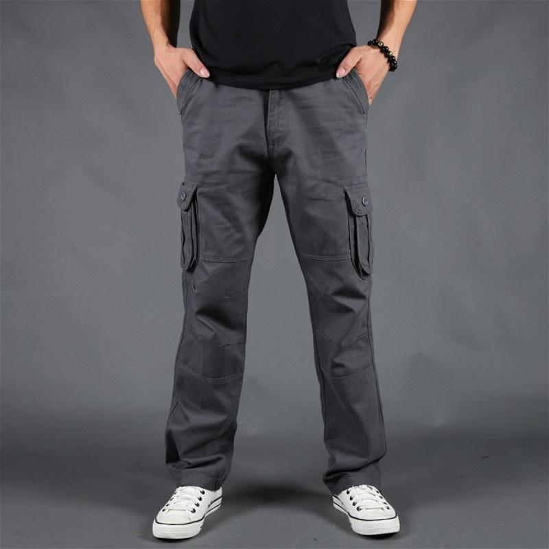 Buy Men Cargo Work Trousers Military 