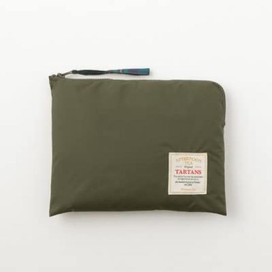 Afternoon Tea Living HP99 Check Drawstring Raincoat in Khaki
