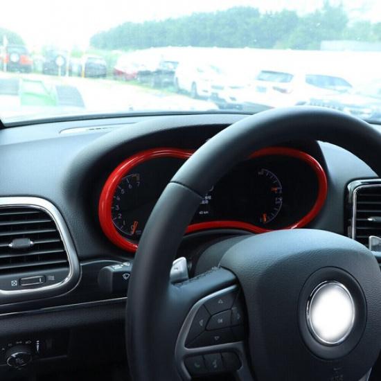 Car Dashboard Panel Ring Trim Cover for Jeep Grand Cherokee 14+ Accessories Red
