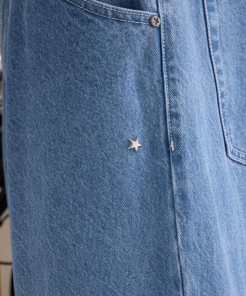 Keonbeoseu Denim Baggy Pants Blue Denim Uck065-Uha