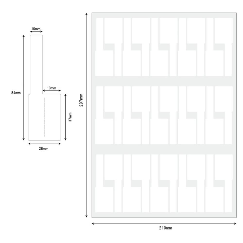 Waterproof A4 Self-Adhesive Label Cable Tags Cable Label Cable Label Sticker  Management Tool