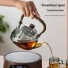YIHUTEA Chinese Style Glass Tea Set with Electric Ceramic Stove