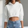 Women's Fashionable Casual Versatile Loose Short Cotton Hooded Pullover Sweatshirt