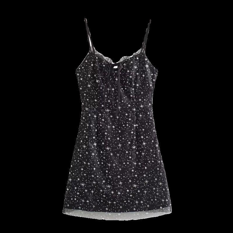 Jnleaog New Arrival Women's Clothing Fashion Style French Fashion Stylish Casual Mesh Sexy Mini Suspender Skirt