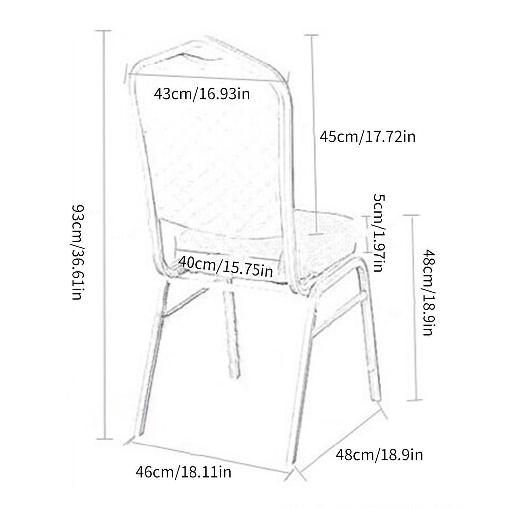 Long Stretch Dining Chair Cover Protectors Banquet Chair Skirt Seat Slipcover for Hotel Wedding Ceremony Removable Cover