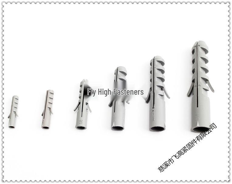 6x30 Nylon Fish-shaped Expansion Tubes, Plastic Rubber Plugs, 100 pcs