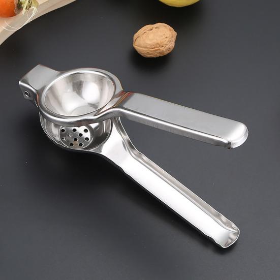 Manual Lemon Squeezer with Long Handle Stainless Steel Heavy-Duty Citrus Juicer for Lemon Lime Orange Rust-Proof Essential Kitchen Tool for