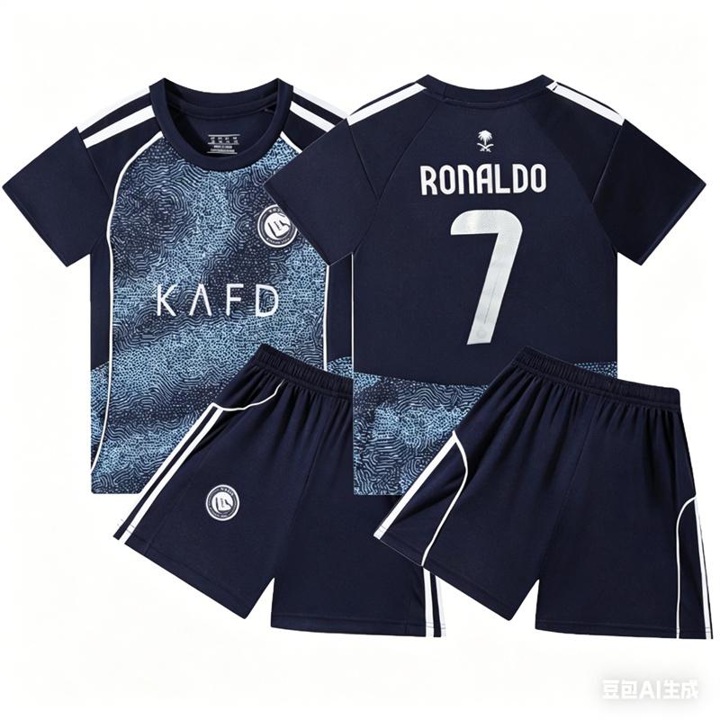 2627 Ronaldo 7 Summer Oversized Short Sleeve Football Jersey Kit 3D Prinetd T-shirt for Adult/Kids Top Suit