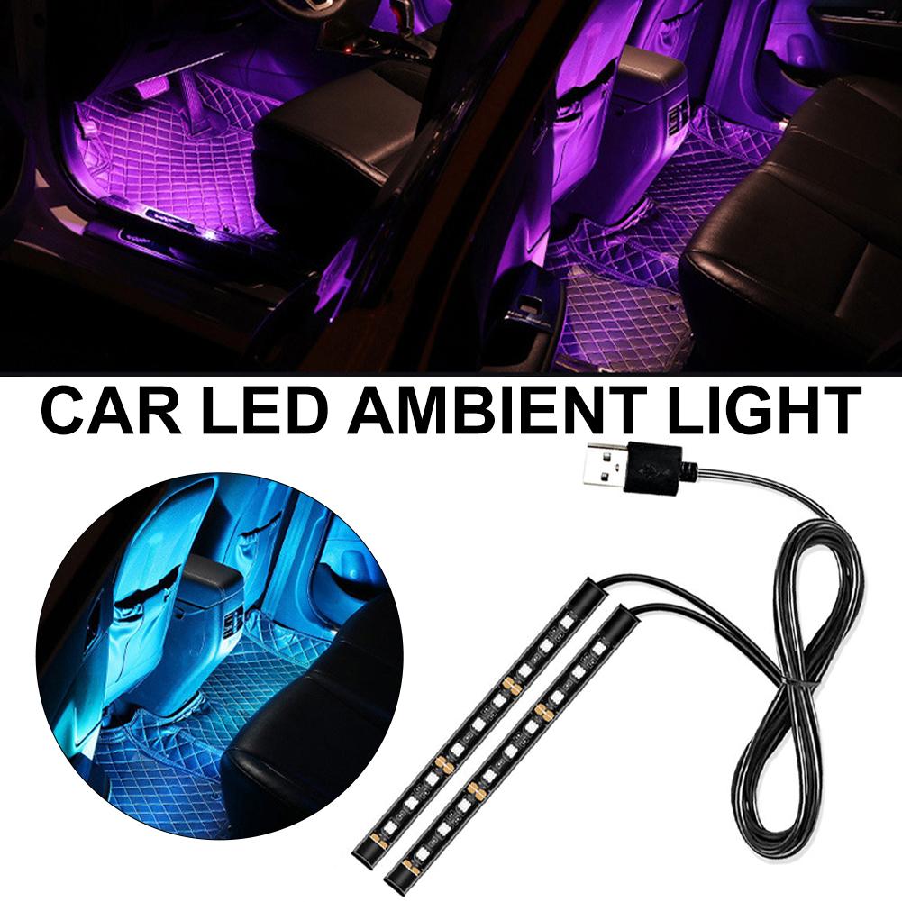 Led Bar Car Interior Backlight Ambient Mood Foot Light With Cigarette Lamp Accessories 12v Decorative Atmosphere Lighter Au E0T5