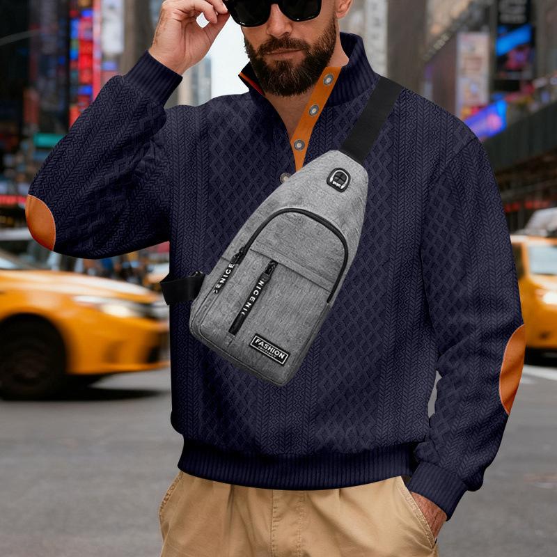 2025 Autumn and Winter New Loose Retro Stand Collar Casual Sweatshirt