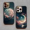 Luxury Moon On The Branch Soft Silicone Phone Cases For iphone 16 13 12 11 Pro Max 15 14 Pro Max Plus XR X XS 7 8 plus SE2 Cover