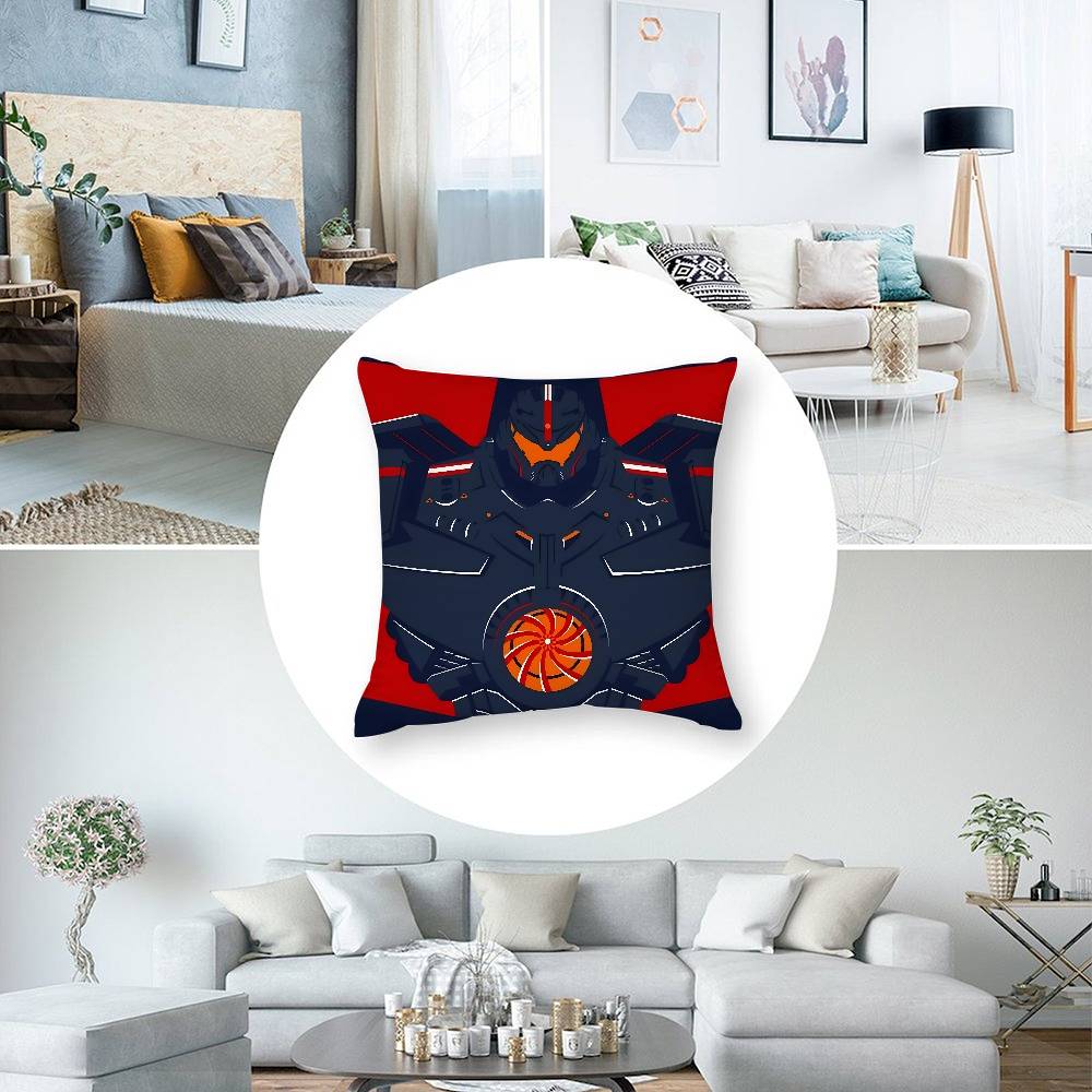 Cool P-Pacific R-Rim Meka Pillow Case Short plush Double-sided Print Square Throw Pillow Covers Sofa Home Cushion Decor