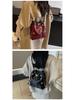 2025 Damen Silber Eimer Tasche: Roter Sommer-Schulterrucksack