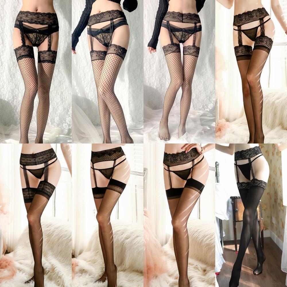 Sex Stockings Sexy Lace Suspenders Integrated Socks Underwear Black Silk White Stockings Night Free Pantyhose Stockings Stockings