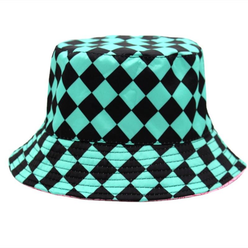 Anime Demon Slayer Cap Cosplay Props Kamado Tanjirou Nezuko Καπέλο εκτύπωσης με κάδο καπέλο Sunhat Γυναικεία Καπέλα Ψαράς Αξεσουάρ Στολή