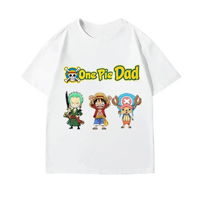 One Piece Anime Printed Mens TShirt Summer Childrens Tshirt Harajuku Short Sleeve Kids Luffy Family Matching Outfits Y2k