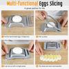 Egg Slicer for Hard Boiled Eggs Egg Cutter Strawberry Slicer Heavy Duty Aluminium Slicer Stainless Steel Wire Multipurpose Egg Slicer Dicer
