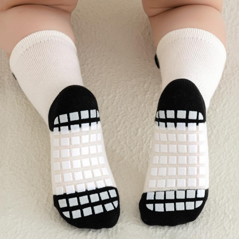 Kids Non-Slip Socks Cute Cartoon Pattern Baby Boys Girls Floor Socks Comfortable Breathable for Toddler Children Spring