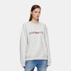 Carhartt WIP Womens Sweatshirt With Embroidered Script Logo Crew Neck Long Sleeve Pullover Women Sweatshirts Gray I033647-2J5-XX
