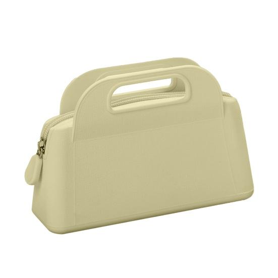 Kompakte Make-up-Tasche aus Silikon, wasserdichter Kosmetik-Organizer mit mehreren Fächern, Reise-Aufbewahrungsetui für Hautpflege und Toilettenartikel