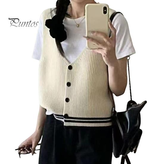 

Женский жилет-слинг, облегающий топ без рукавов с V-образным вырезом и полосатым узором, однобортный вязаный свитер, повседневная одежда белый