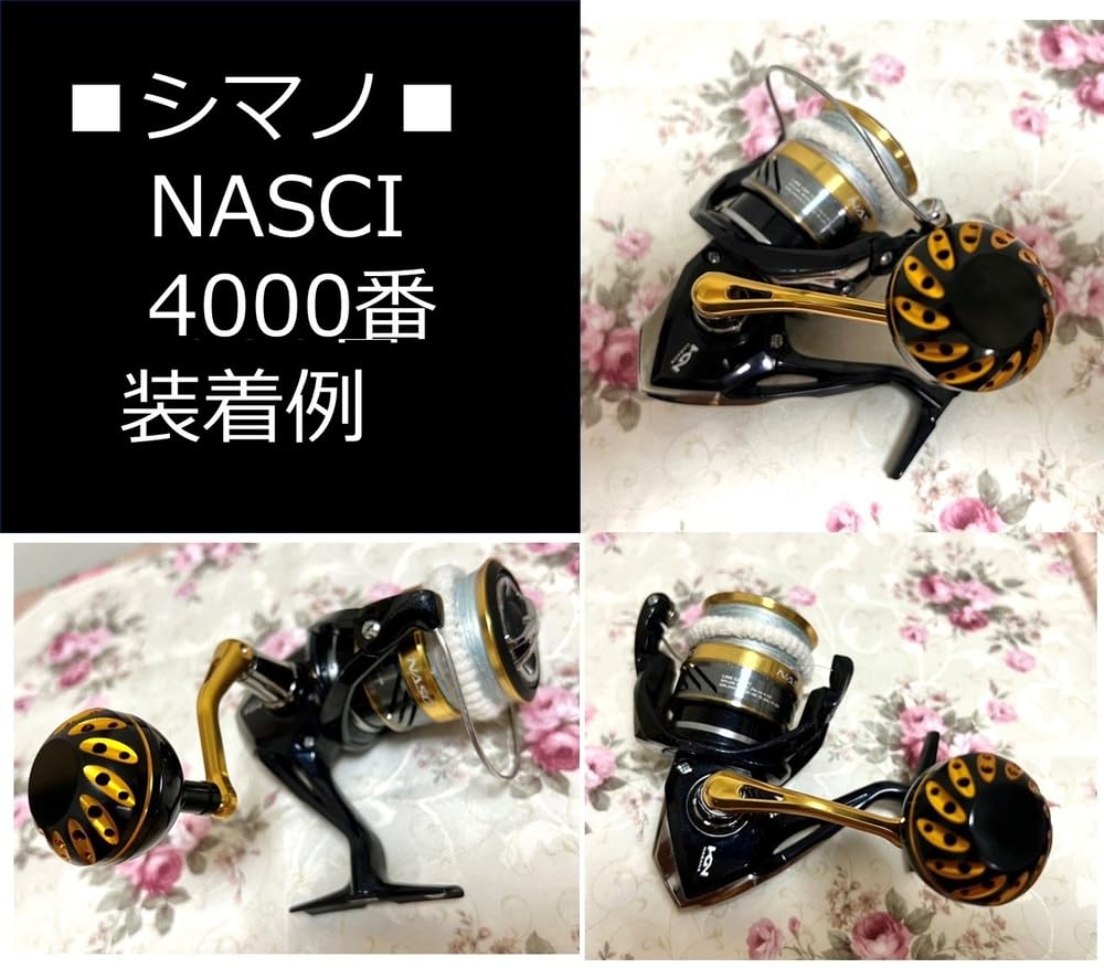 APAGAI Power Handle Aluminum Round for Shimano A and Daiwa S Spinning Universal 38mm Round Single Black Knob, Knob, Reels, Fit, (05, Item, Silver)