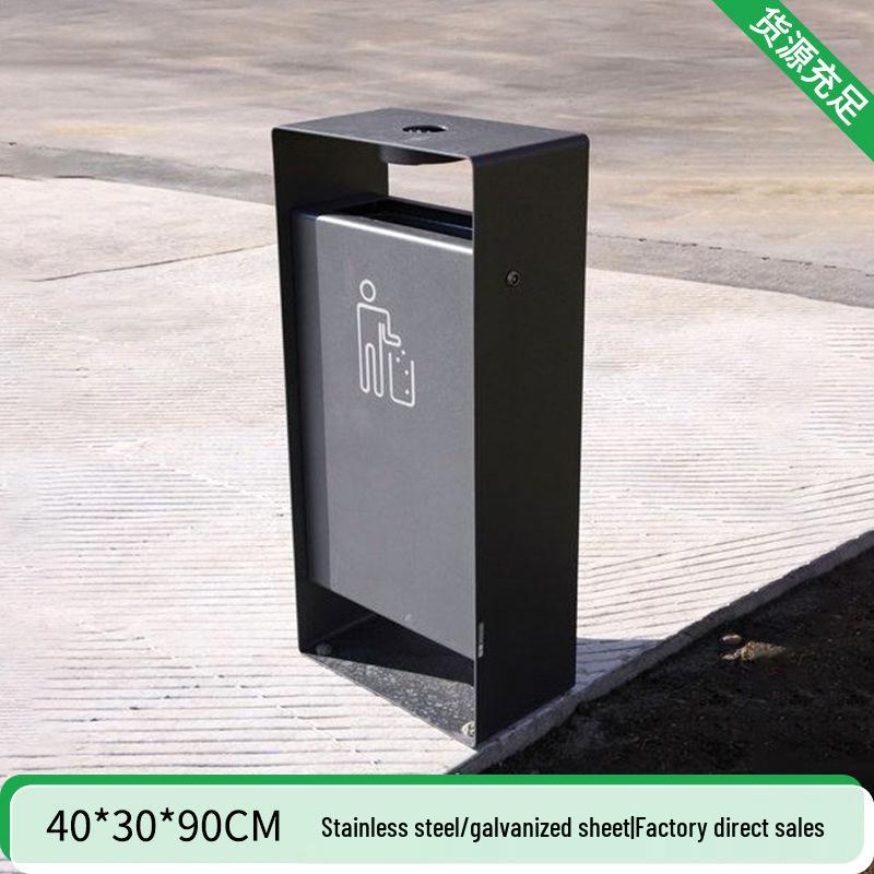 Stainless Steel Outdoor Trash Can for Parks and Commercial Areas