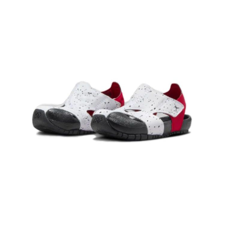 Air Jordan Flare TD White Gym Red Black Speckled Baby Sneakers CI7850-106
