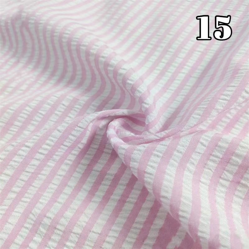 Tenká seersucker kostkovaná látka Ruční práce Měkká látka na šaty Koš Kalhoty Ubrus Šití DIY Bavlněný polyesterový materiál