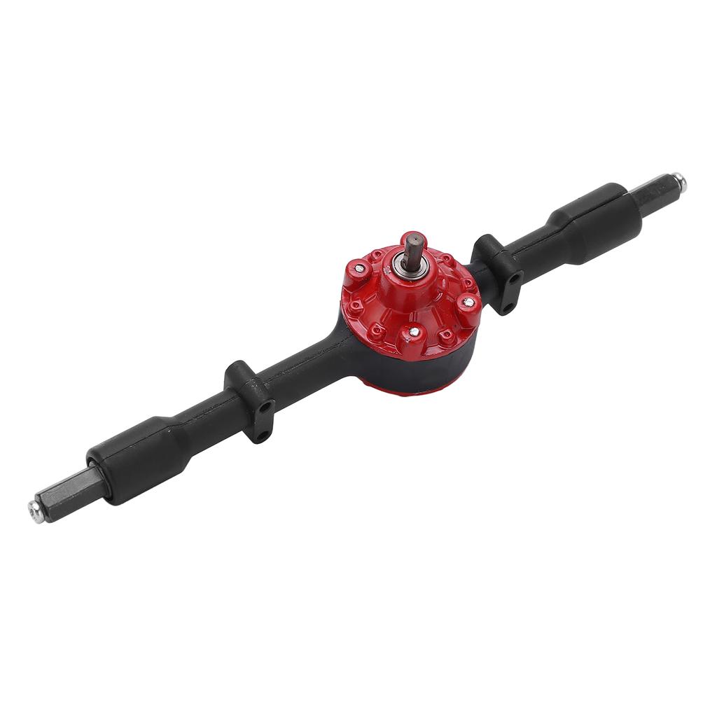 Metal Rear Bridge Axle Drive Shaft for WPL D12 RC Car Upgrade Parts Accessories(Black Red )