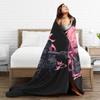 Mirai Nikki Gasai Yuno Flannel Blanket Winter  Soft Durable Throw Blanket for Child Home Decor Funny Bedspread Sofa Bed Cover