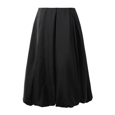 Sancai 2026 Spring Satin High-Waist A-Line Skirt