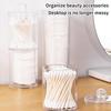 Round Acrylic Cotton Swab Box With Lid Dustproof Makeup Cotton Storage Toothpick Organizer Box