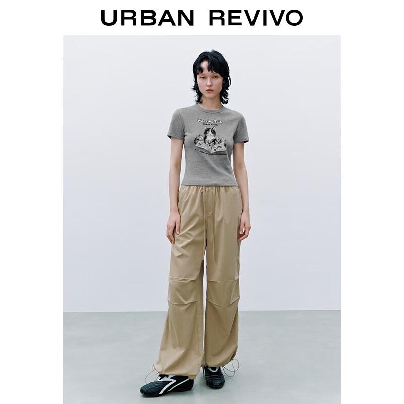 UR Women's Slim Fit Colorblock Print Short Sleeve T-Shirt