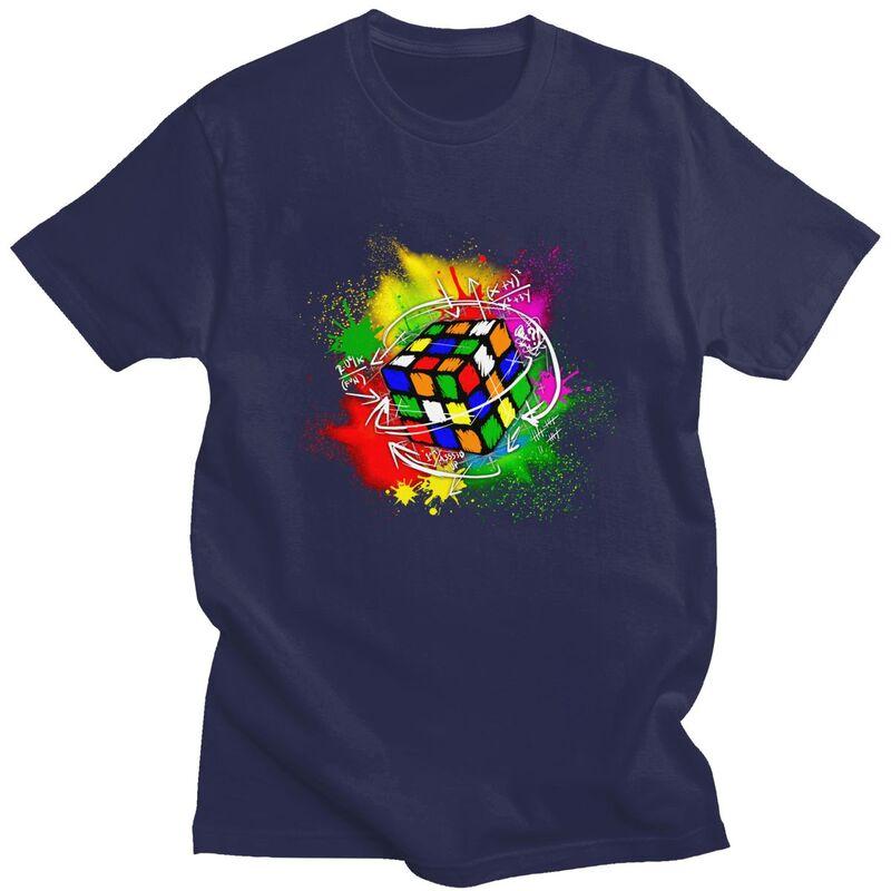 Custom Cool Vintage Rubix Rubiks Cube Math Lover T Shirt Men 100 Cotton Tshirt Casual Tees Streetwear Tshirt