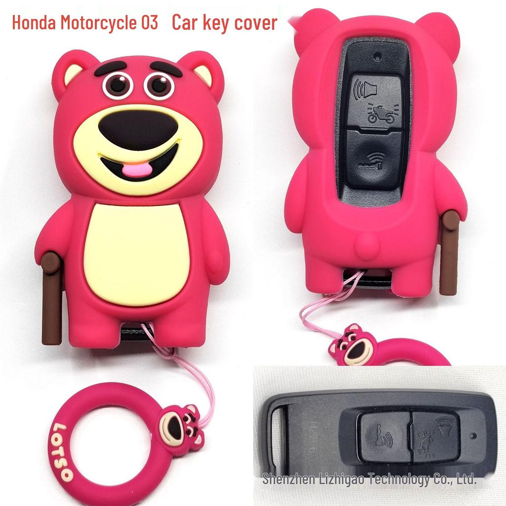 Cat Paw Cartoon Key Cover for Yamaha & Honda Motorcycles