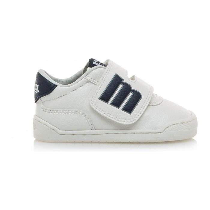 Chaussures Courtes - Mustang - USAIN - Blanc/Navy - Enfant - Lacets - Plat