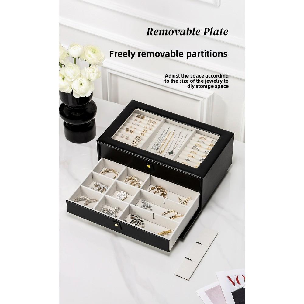 European Jewelry Storage Box Ring Necklace Bracelet Bracelet Jewelry Storage Large Capacity High-end Jewelry Storage Box
