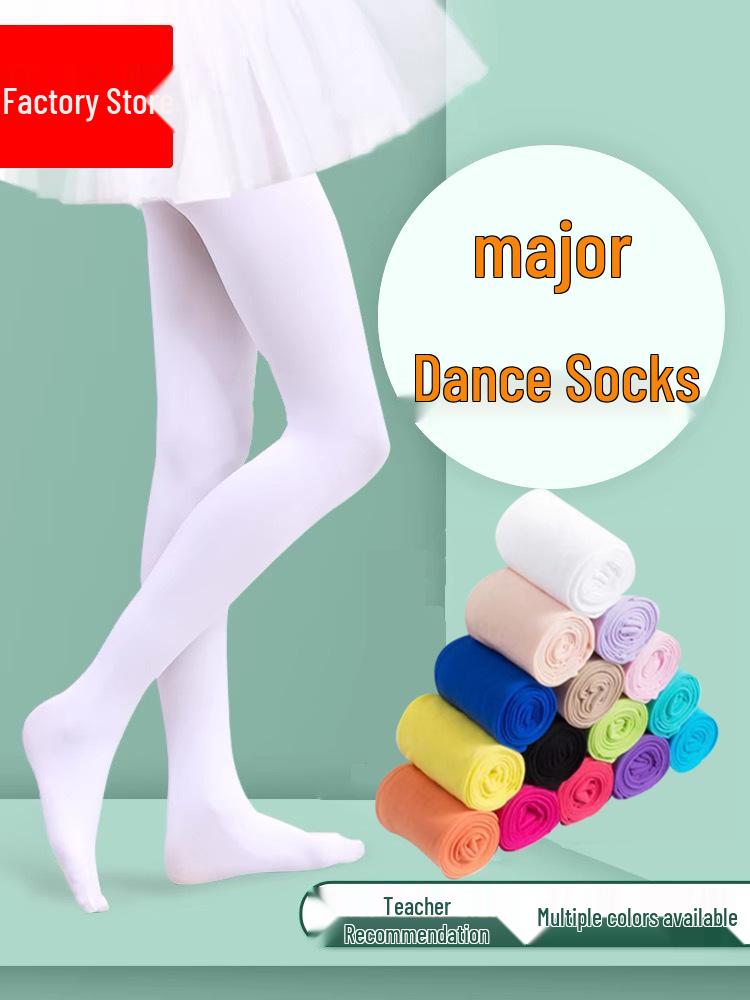Colanți Albi pentru Dans Balet Fete - Stil Subțire Primăvară/Vară