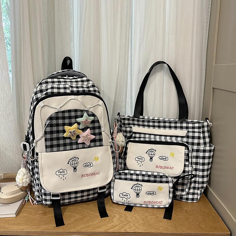 Schoolbag Korean Version Cute High-value Backpack for Women's New Casual Trendy Backpack Large-capacity Japanese Junior and High School Schoolbag