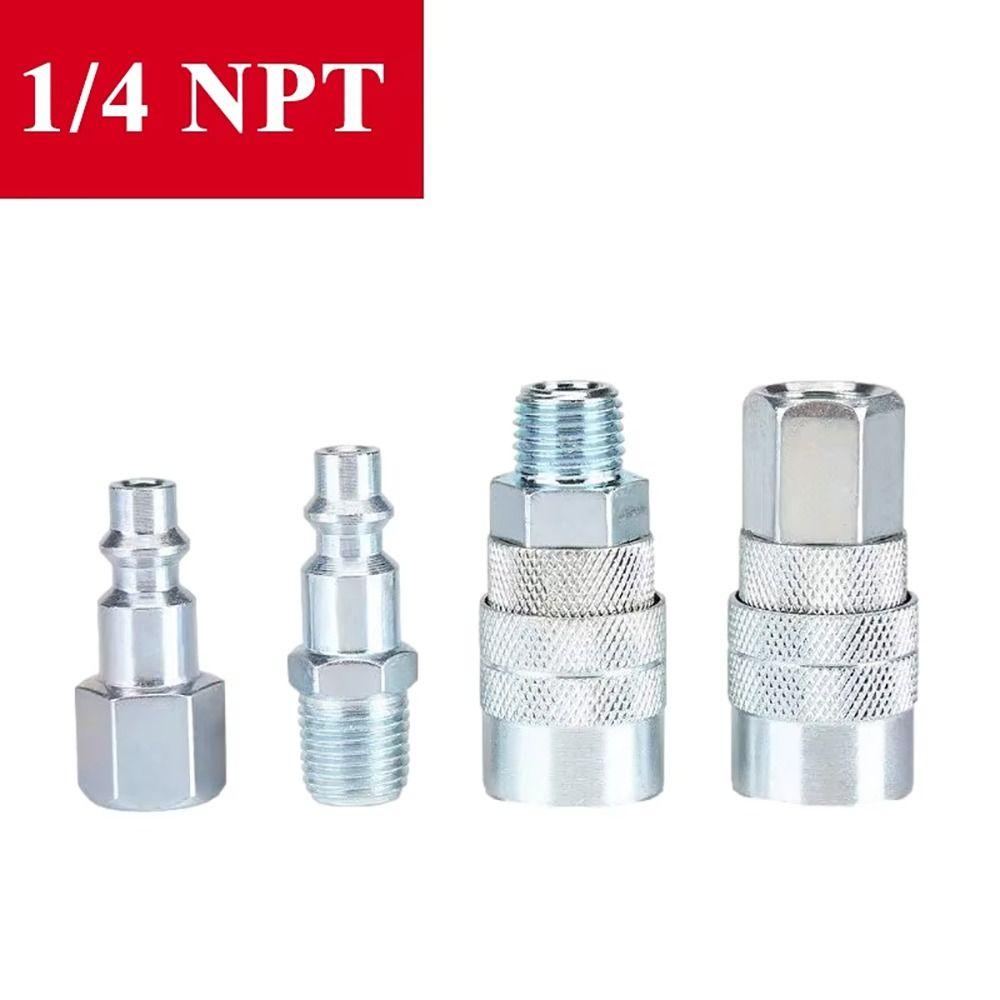 1 Pezzo Connettore Rapido NPT 1/4 Metallo PM SM PF SF Connettore Tubo Tipo USA Connettore Raccordo Pneumatico